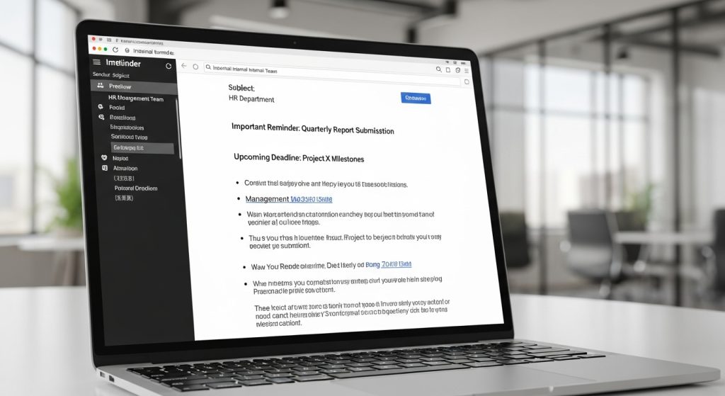 社内向けリマインドメールの例文