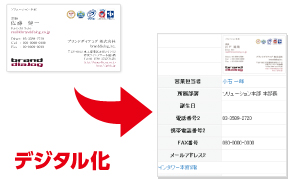 名刺情報を「正確」「高速」でデジタル化！企業資産として確実に蓄積！