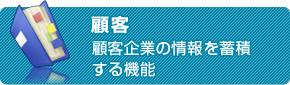 顧客　顧客企業の情報を蓄積する機能