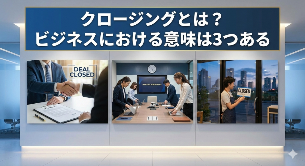 クロージングとは？ビジネスにおける意味は3つある