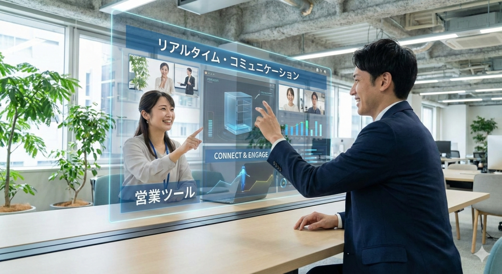 リアルタイムにコミュニケーションがとれる営業ツール