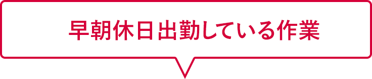 早朝休日出勤している作業